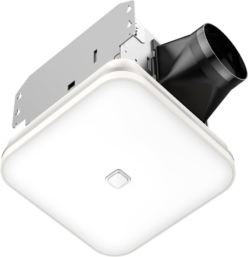 OREiN 2-in-1 Bathroom Exhaust Fan with Light, 100 CFM Bathroom Fan Light, 1.5 Sones Quiet Ventilation Fan Combo for Shower, Energy Star Certified, HVI/FCC/ETL Listed, Ceiling Cut-Out 8.11" x 7.48" - Image 1